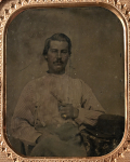 CONFEDERATE VOLUNTEER WITH SLOUCH HAT AND IMPORT ENGLISH ARMY SHIRT