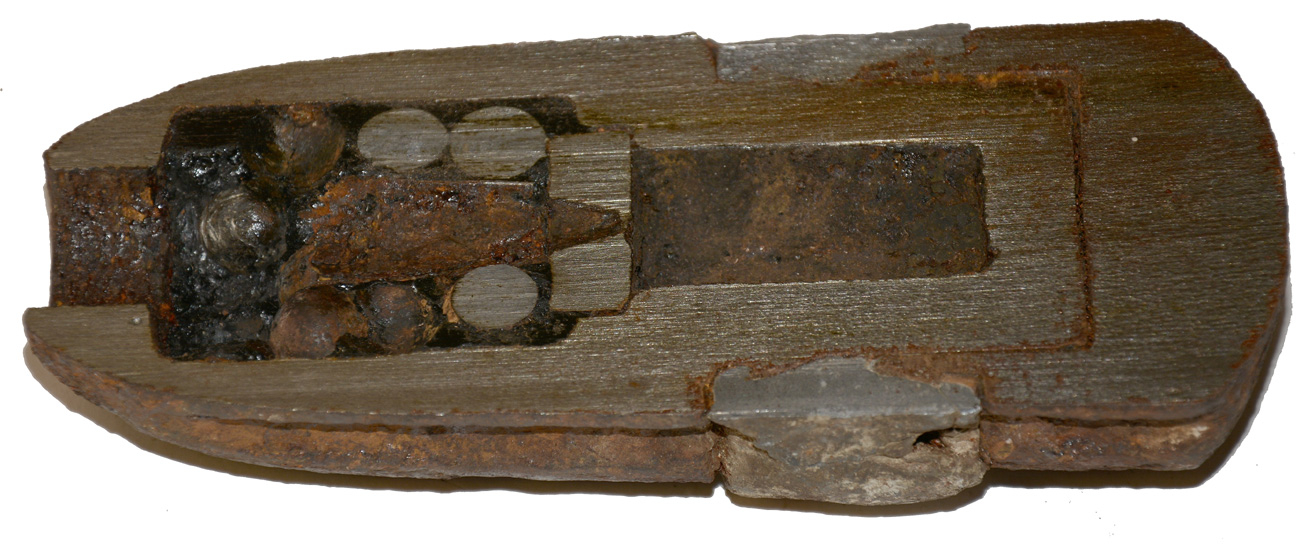 SECTIONED U.S. 3” HOTCHKISS CASE-SHOT -- RICHMOND