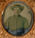 YOUNG CONFEDERATE SOLDIER IN QUARTERMASTER ISSUE SHELL JACKET