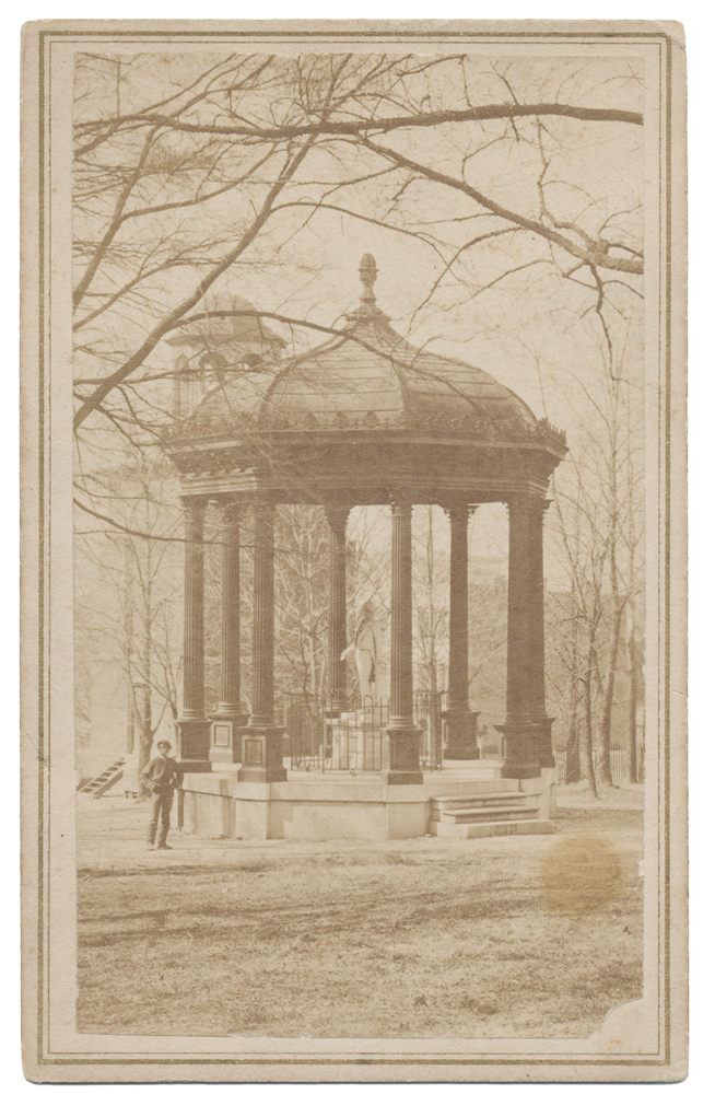 CDV OF HENRY CLAY STATUE IN RICHMOND