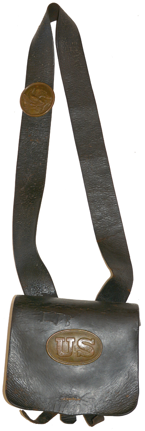 U.S. PATTERN 1861 CARTRIDGE BOX WITH SHOULDER STRAP AND PLATESX