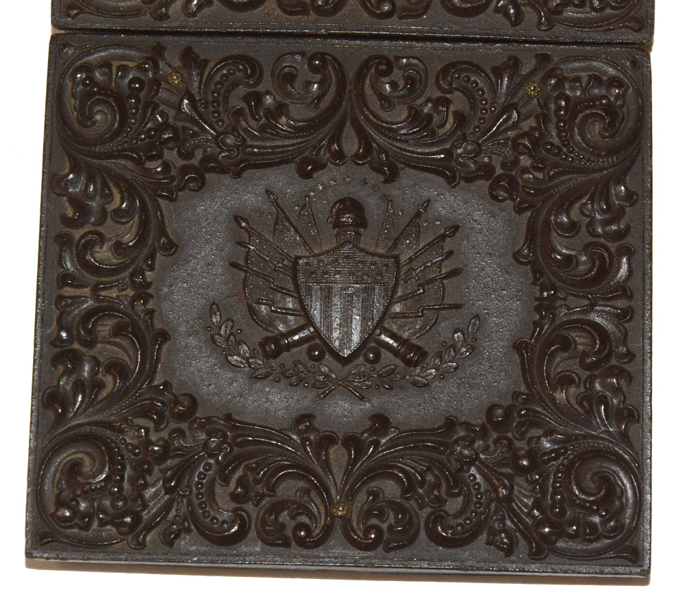 SIXTHPLATE OUTDOOR TINTYPE OF THE MCMECHEN HOUSE AND STORE IN MOOREFIELD, WEST VIRGINIA — Horse