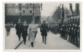 GERMAN WORLD WAR TWO REAL PHOTO POSTCARD OF HITLER REVIEWING ARMY & SS TROOPS