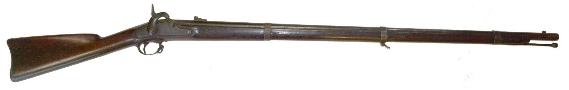 CONFEDERATE “CAPTURED & COLLECTED” M-1861 SPRINGFIELD RIFLE MUSKET, DATED 1863