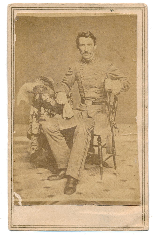 SEATED VIEW OF MISSOURI GENERAL M. JEFF THOMPSON