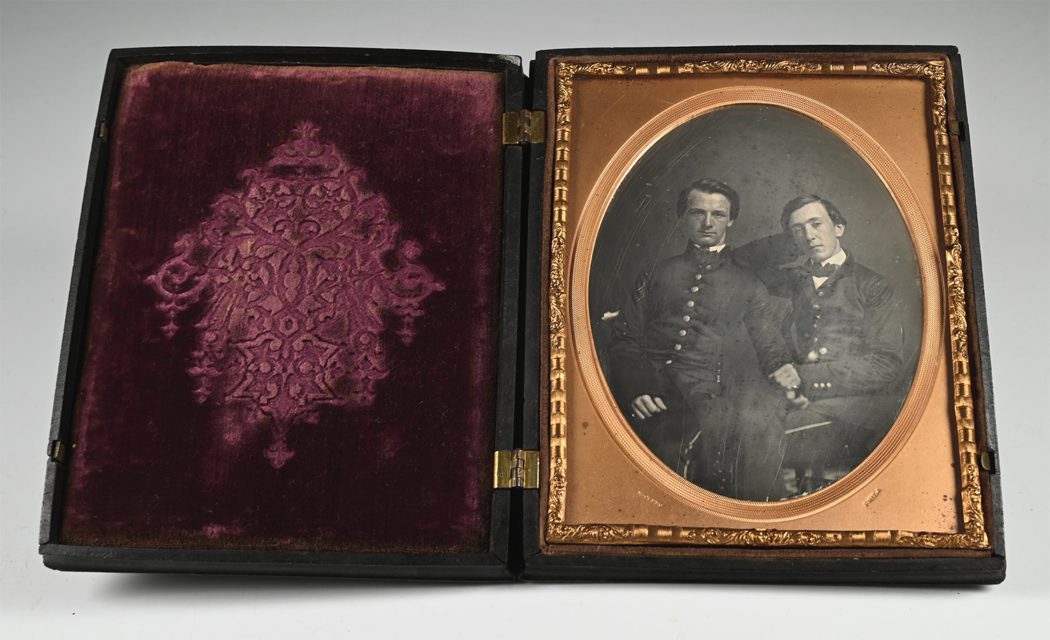 HALFPLATE DAGUERREOTYPE OF C.S. MAJOR GENERAL STEPHEN DODSON RAMSEUR AND C.S. COLONEL FRANK