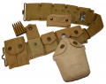 PATTERN 1910 CARTRIDGE BELT WITH CANTEEN, FIRST AID POUCH AND FULL OF AMMO