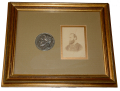 FRAMED STONEWALL JACKSON MEMORIAL MEDAL WITH CDV OF THE GENERAL