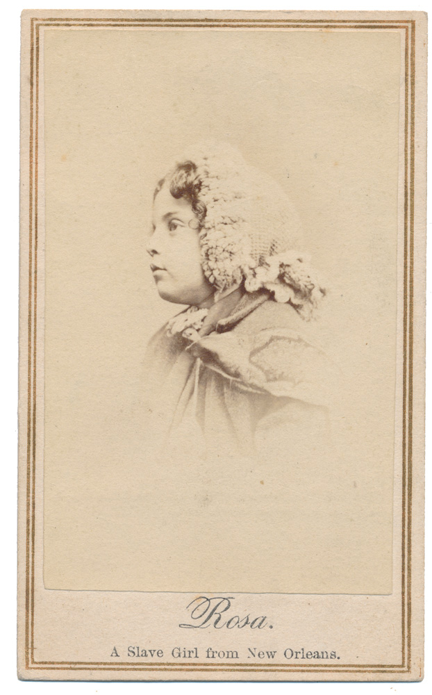 CDV OF SLAVE CHILD ROSA DOWNS