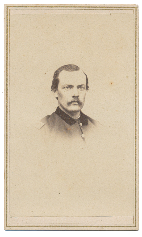 BUST VIEW OF IDENTIFIED UNION LIEUTENANT JOHN MCKAY, JR. WOUNDED AT PETERSBURG (4th MASSACHUSETTS INF., 7TH RHODE ISLAND INF.)