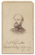 SIGNED BUST VIEW CDV OF 1ST NEW YORK LIGHT ARTILLERY MAJOR JOHN A. REYNOLDS