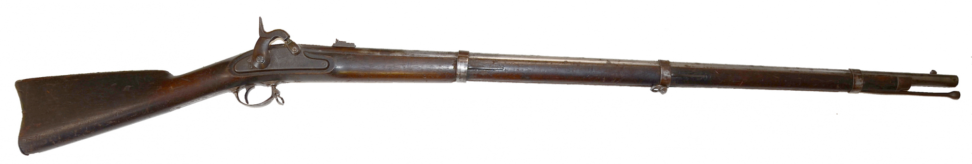 CONFEDERATE USED, C.S. ORDNANCE “CLEANED AND REPAIRED” 1862 DATED RIFLE MUSKET
