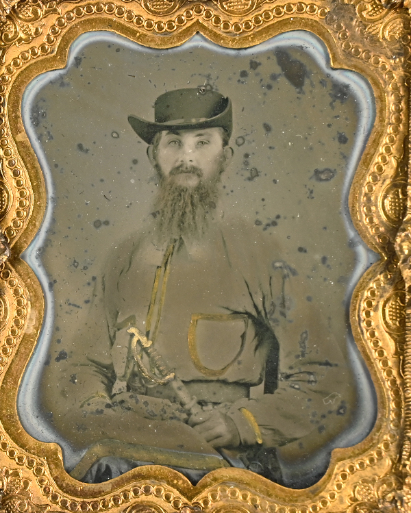 ARMED CAVALRYMAN JAMES M. COLEMAN, COMPANY H, BASIL DUKE’S 2nd KENTUCKY CAVALRY, ONE OF MORGAN’S MEN