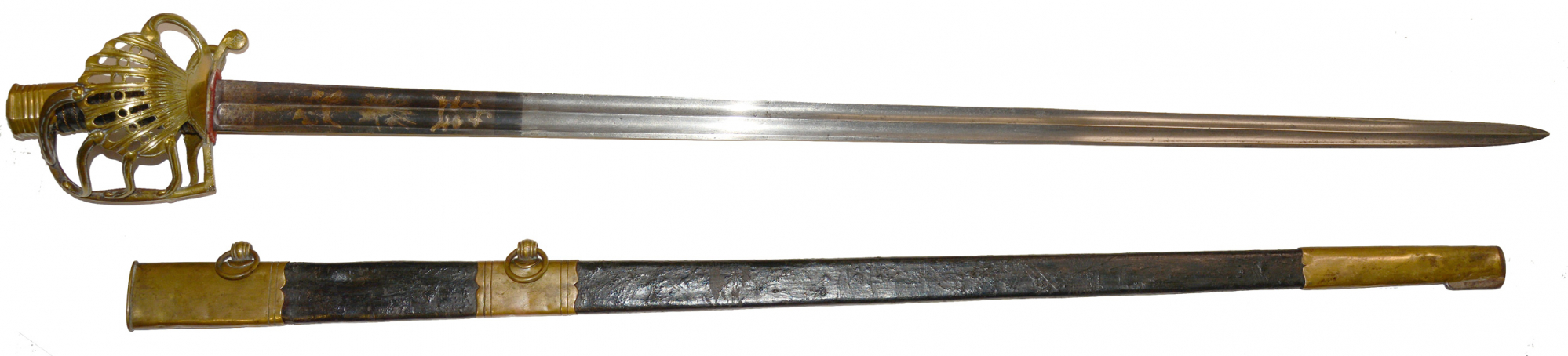 BEAUTIFUL FRENCH NAPOLEONIC “GARDE DE BATAILLE” SWORD FOR AN OFFICER OF DRAGOONS OR CUIRASSIERS, C. 1805