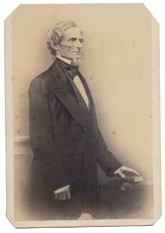 CDV OF CONFEDERATE STATES PRESIDENT JEFF DAVIS