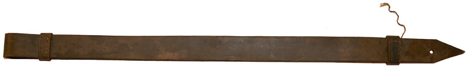REMAINS OF A MAKER MARKED LEATHER SWORD KNOT FROM THE SOLDIERS NATIONAL MUSEUM OF GETTYSBURG AUCTION
