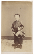 CDV OF CHILD WITH DRUM