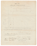 MARCH 1862 CONFEDERATE “NO. 40 SPECIAL REQUISTION” SIGNED BY TURNER ASHBY