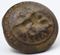 DUG NORTH CAROLINA COAT BUTTON FROM EXCELSIOR FIELD, GETTYSBURG
