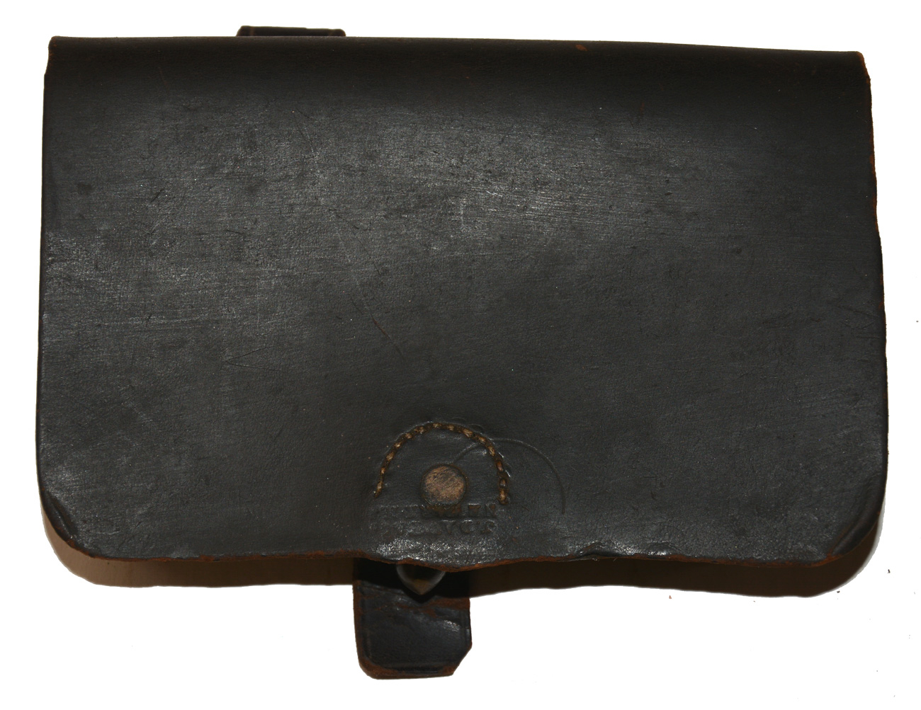 CIVIL WAR CAVALRY PISTOL CARTRIDGE BOX BY J. DAVY