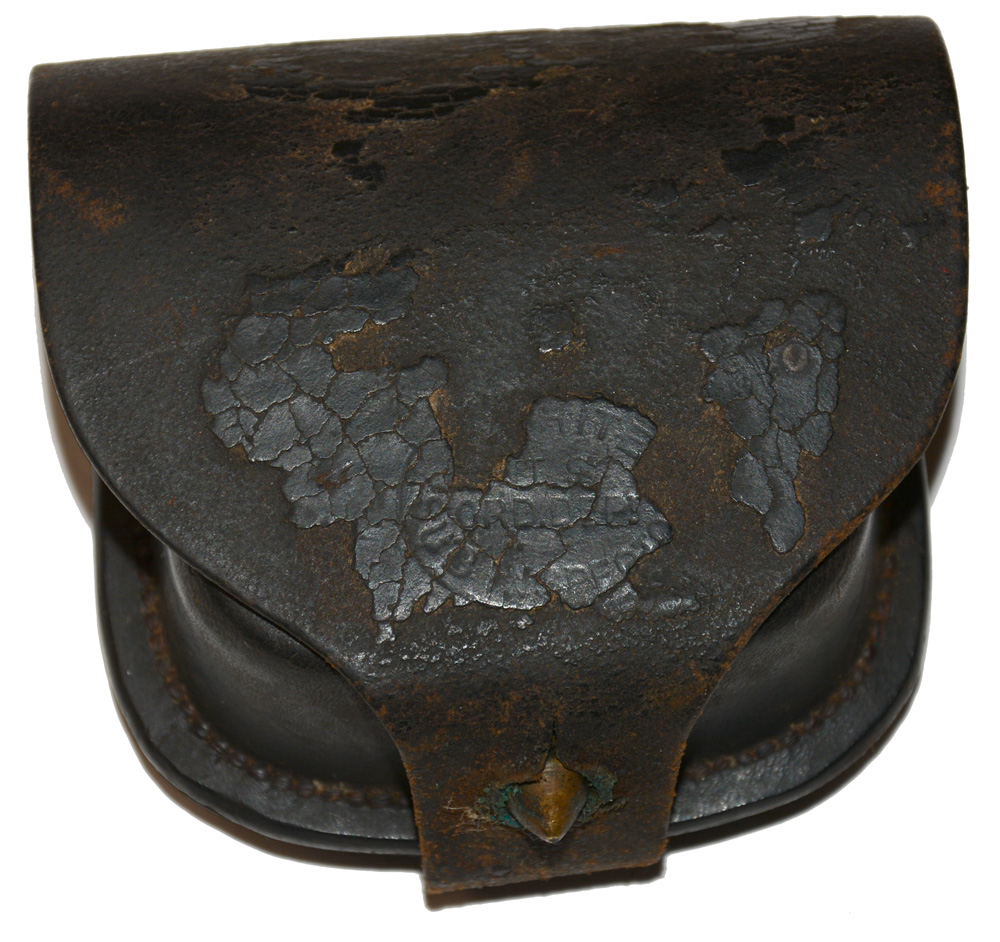 CIVIL WAR PERCUSSION CAP POUCH BY S.H. YOUNG, NEWARK, NJ
