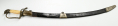 CIRCA 1805 EAGLE POMMEL AMERICAN INFANTRY OFFICER’S SABER AND SCABBARD WITH SILVER WASH MOUNTS AND BLUE AND GILT BLADE