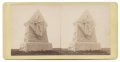 STEREO VIEW OF THE 1ST MASSACHUSETTS INFANTRY MONUMENT AT GETTYSBURG 