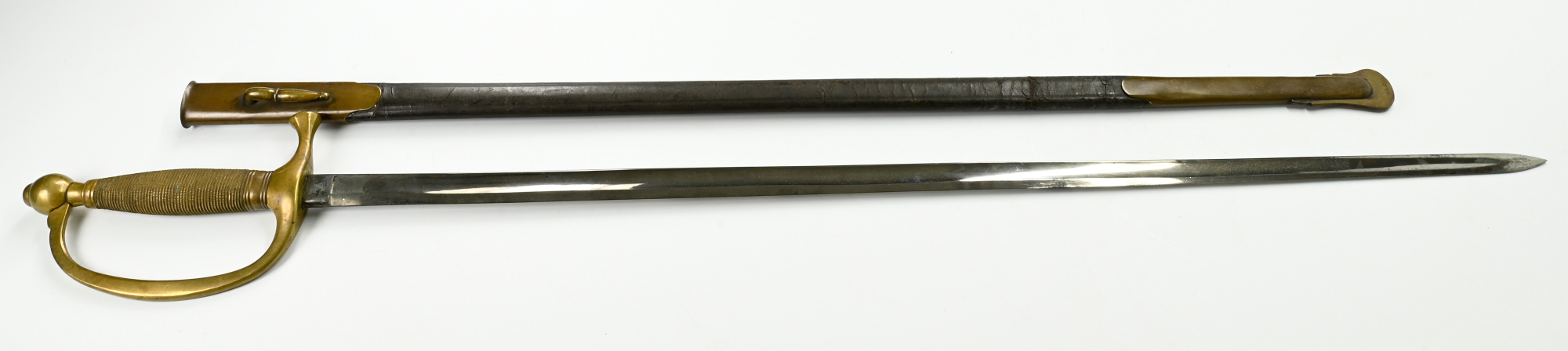 U.S. MODEL 1840 MUSICIAN’S SWORD AND SCABBARD BY AMES WITH MATCHING INSPECTOR MARKS