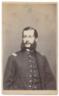 CDV OF IDENTIFIED FEDERAL LIEUTENANT SAMUEL W. TANNER, 44TH NY INF. & 12TH NY CAV.