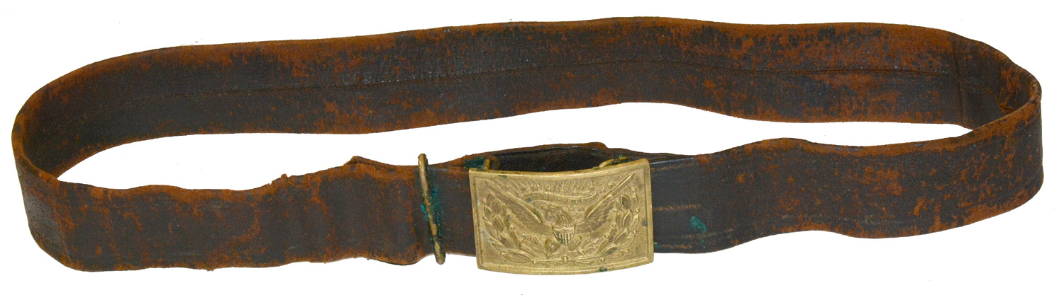 US MAKER MARKED INDIAN WAR OFFICER’S WAIST BELT & PATTERN 1874 PLATE