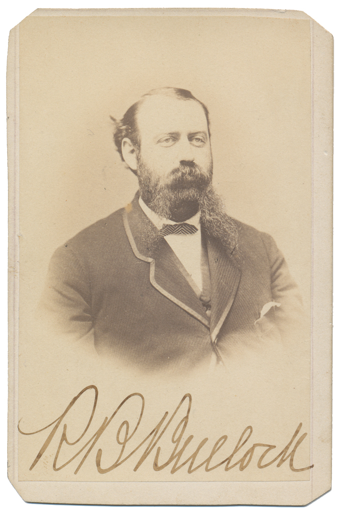 SIGNED CDV OF GEORGIA'S RECONSTRUCTION GOV. RUFUS B. BULLOCK