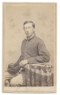 CDV OF EDWIN FLANDERS, 2ND NEW HAMPSHIRE HEAVY ARTILLERY