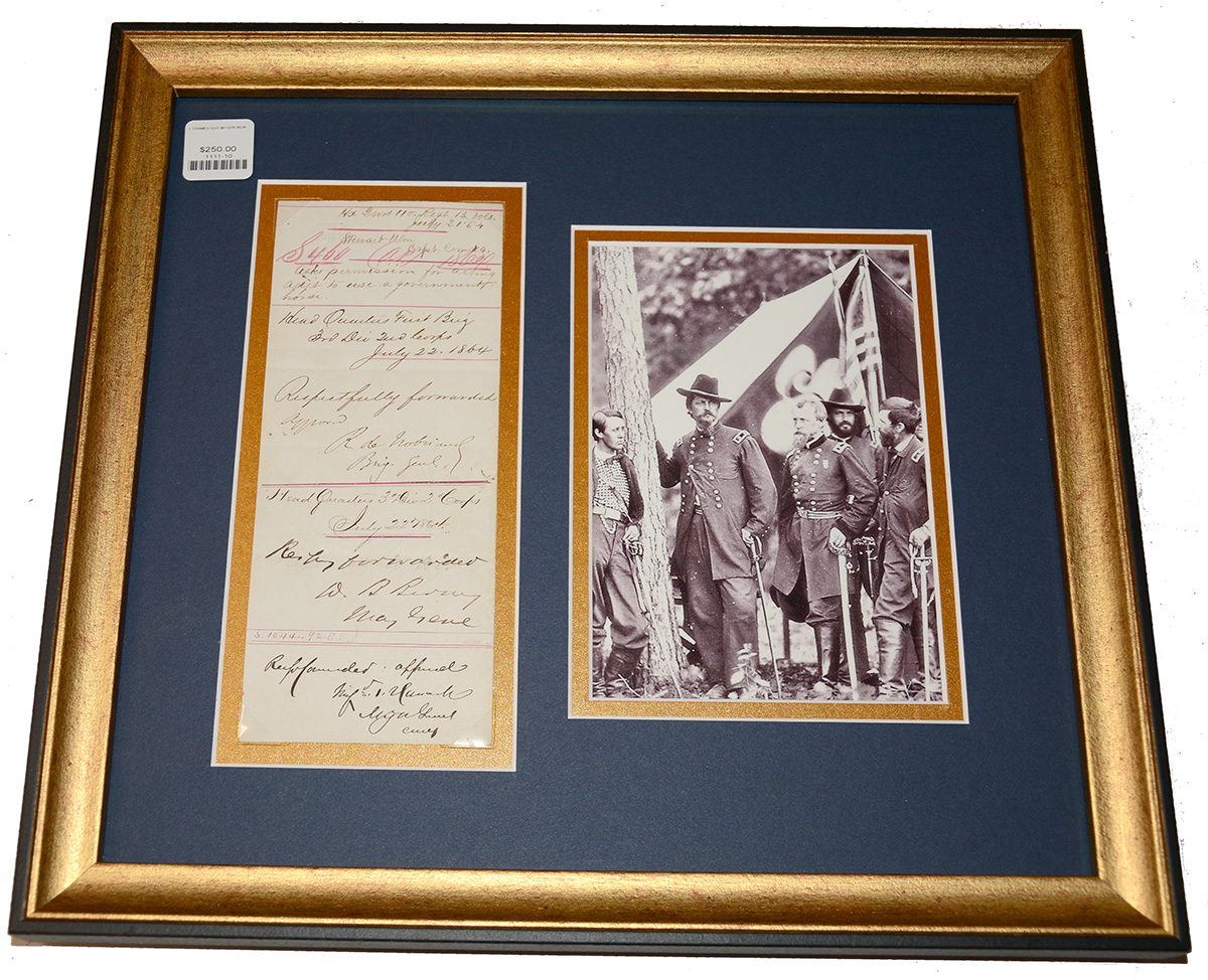 SIGNED 1864 ENDORSEMENT – ARMY OF THE POTOMAC GENERALS DE TRIOBRAND, BIRNEY AND HANCOCK