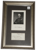 GETTYSBURG COMMANDER GEN. GEORGE MEADE LITHOGRAPH WITH 1864 DATED SIGNATURE