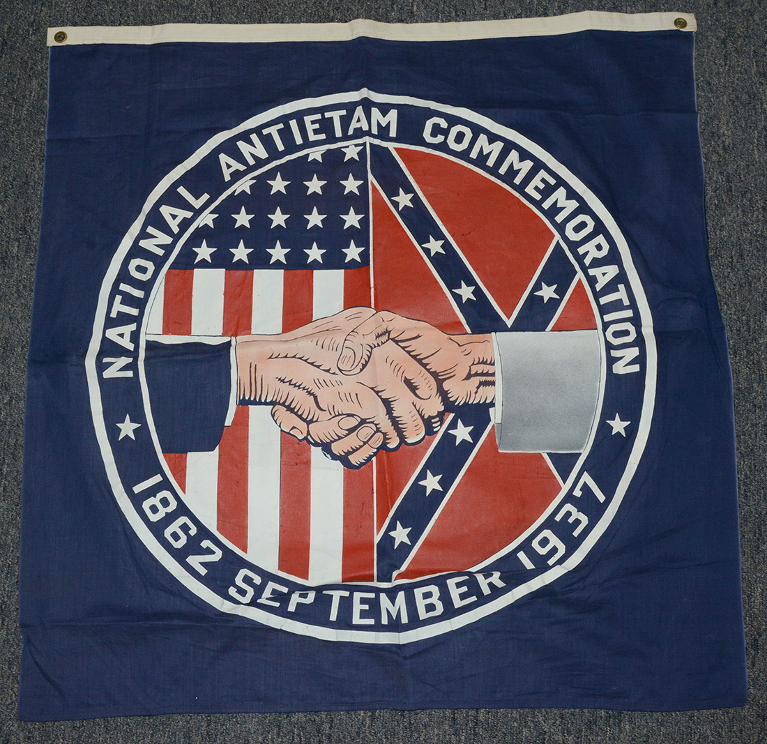 WONDERFUL LARGE BANNER FROM THE NATIONAL ANTIETAM CELEBRATION OF 1937
