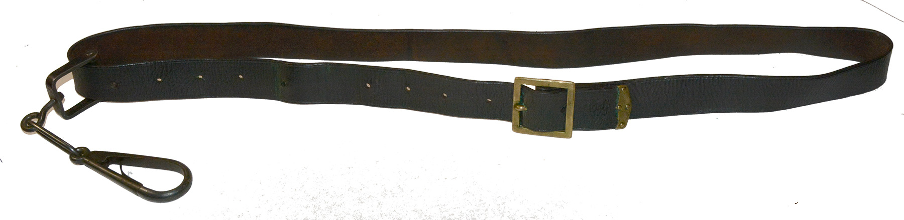 INDIAN WAR-ERA LEATHER CAVALRY CARBINE SLING & SNAP HOOK
