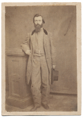 CDV OF UNIDENTIFIED MAN WITH MOBILE, ALA BACKMARK