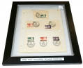 FRAMED LOT OF WW2 POLISH STAMPS ISSUED UNDER NAZI OCCUPATION