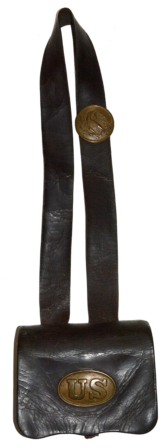 US 1861 PATTERN CARTRIDGE BOX BY GAYLORD WITH SLING AND PLATES