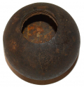 CONFEDERATE 6-POUNDER CANNON BALL FROM THE MOLLUS COLLECTION IN PHILADELPHIA