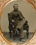 SIXTH-PLATE TINTYPE OF A UNION HEAVY ARTILLERYMAN