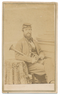 CDV OF FEDERAL MUSICIAN WITH HORN
