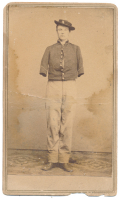 CDV OF DOUBLE AMPUTEE WILLIAM SERGENT, 53RD PA INFANTRY