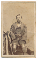 CDV OF QUADRUPLE AMPUTEE BENJAMIN FRANKLIN, 2ND MINN. CAVALRY