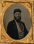 VERY CLEAR, CASED QUARTER PLATE TINTYPE OF A CONFEDERATE MAJOR