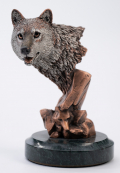 1993 LEGENDS MIXED MEDIA SCULPTURE ENTITLED “SPIRIT OF WOLF” BY ARTIST KITTY CANTRELL