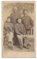 VERY NICE CDV OF FOUR UNION PRIVATES