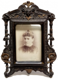 RECTANGULAR THERMOPLASTIC FRAME WITH PATTERN TITLED “THE MUSE” WITH PHOTO 