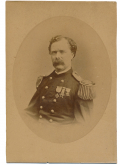 CABINET CARD OF 1ST CHRONOLOGICAL MEDAL OF HONOR RECIPIENT GENERAL BERNARD JOHN DOWLING IRWIN - APACHE WARS, APRIL 13, 1861