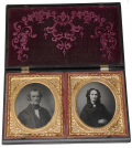 DOUBLE SIXTH-PLATE UNION CASE WITH TWO AMBROTYPE IMAGES